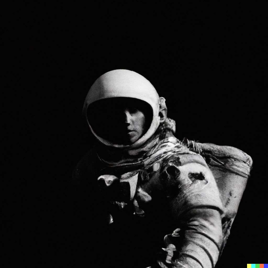 an astronaut, photograph taken by Peter Lindbergh